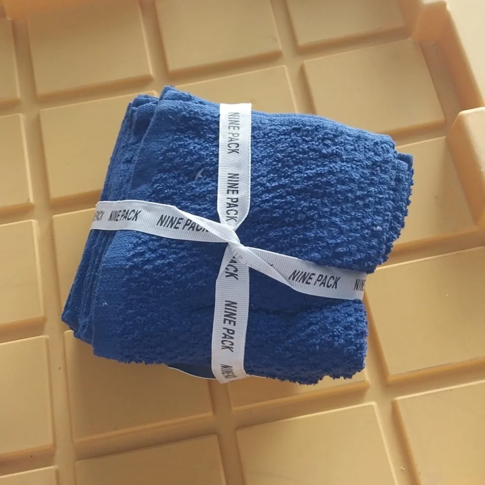 Just Home Blue Wash Cloths 9-Pack